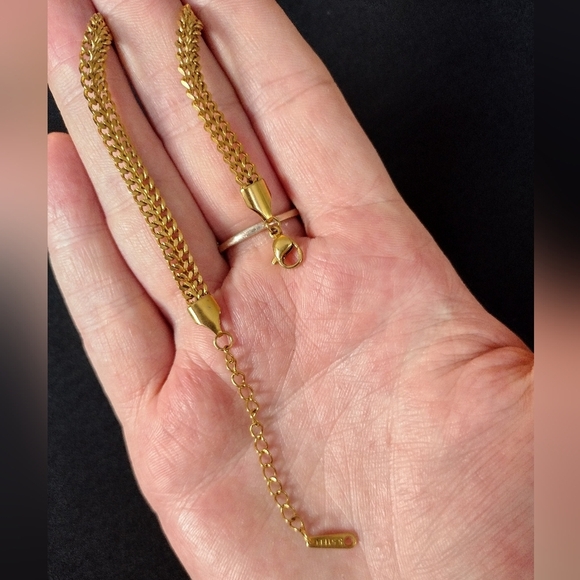 Gold Evil Eye Choker Necklace - Picture 9 of 11